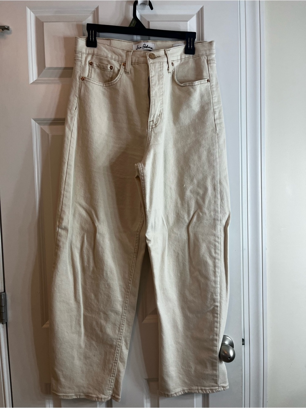 Sam Edelman Cream Relaxed Women's Jeans